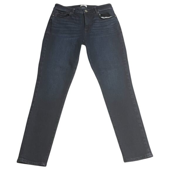 LOFT Outlet Womens Jeans Size 8 Blue Curvy Skinny Mid Rise Dark Wash Denim Jeans - Picture 1 of 12